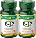 Natures Bounty Vitamin B-12, Quick Dissolve, 2500 mcg, Natural Cherry Flavor 75 ct (2 Pack)