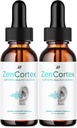 ZenCortex Tinnitus Ear Drops - ZenCortex 24, Zen Cortex Liquid Drops, ZenCortex Reviews, ZenCortex Drops for Ear Relief (2 Pack - 2 Month Supply)