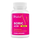 Safrel Boric Acid Vaginal Suppositories - 100% Pure Made in USA - Intimate Health Support, Vaginal Health and pH, Odor Control (60 Count)