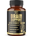agobi 9in1 Brain Support Supplement - Blended with Ashwagandha, Panax Ginseng, Gotu Kola, Ginkgo Biloba, Black Pepper & More - Accuracy, Focus, Memory & Energy Booster - 150 Capsules for 5 Months