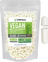 XPRS Nutra Size 0 Empty Capsules - 100 Count Empty Vegan Capsules - Vegetarian Pills - DIY Vegetable Capsule Filling - Veggie Pill Caps for Do-It-Yourself Supplements (White)
