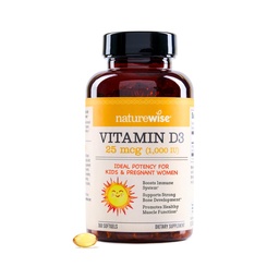NatureWise Vitamin D3 1000iu (25 mcg) 1-Year Supply for Immune Support, Healthy Muscle Function, and Bone Health - Non-GMO, Gluten Free in Organic Extra Virgin Olive Oil, (Mini Softgel), 360 Count