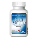HealthA2Z® Stool Softener, Docusate Sodium 100mg, Red & White Capsules, Dependable & Stimulant-Free, Gentle Constipation Relief, 400 Counts
