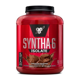 BSN SYNTHA-6 Isolate, Chocolate Post Workout Protein Powder for Muscle Gain, Whey Protein Isolate, Milk Protein Isolate, Essential Amino Acids, Chocolate Milkshake, 4.02 Pounds, 48 Servings