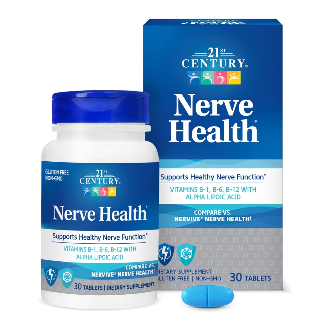 21st Century Nerve Health Tablets (30 Count), Alpha Lipoic Acid 300mg ...