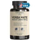 Yerba Mate 1400mg - Magic Natural Caffeine & Energy Supplements, High Potency Enhanced with Taurine and Vitamin B Complex - 60 Capsules