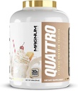 Magnum Nutraceuticals Quattro Shake Series Whey Protein Powder, Vanilla 4.5lb – Premium Protein Isolate Blend for Muscle Growth & Recovery