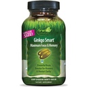 Irwin Naturals Ginkgo Smart - Brain Supplements for Memory and Focus with Ginkgo Biloba, Acetyl-L-Carnitine, DMAE and BioPerine® for Superior Absorption - 120 Liquid Soft-Gels
