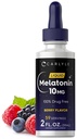 Carlyle Melatonin 10mg | 2 fl oz Liquid Drops | Berry Flavor | for Adults | Non-GMO, Vegetarian Supplement