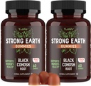 YUM-V'S Strong Earth Black Cohosh Root 50mg (60 Count) - Natural Extract Menopause Supplements Night Sweats & Hot Flashes for Women