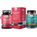 Bundle of Total Menopause Supplement with Dong Quai Vitex Chaste Berry & Black Cohosh for Natural Hormone Support and Liver Support NAC Supplement with Milk Thistle for Liver Cleanse Detox & Repair