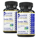 Premier Research Labs Premier HCL - Betaine HCL, Betaine Hydrochloride Supplement for Optimal Digestive Function, Nutrient Absorption, Betaine-HCL for Low Stomach Acid- 90 Vegetarian Capsules (2 Pack)
