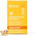 Ease Supplement - Ginger Flavor, 30 Count - Dissolving Strips with Ginger Root Help Support Nausea Relief, Morning and Motion Sickness, and Digestion - Made in The USA, Sugar and Gluten-Free