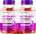 (2 Pack) Fast Active Keto ACV Gummies, Fast Active Keto Gummies 1050MG, FastActive Apple Cider Gummies, Fast Active Keto Gummy Advanced Formula, FastActive Keto ACV Gummies, 120 Gummies for 2 Months