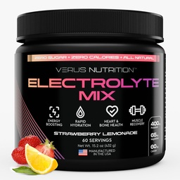 Electrolytes Powder No Sugar- Zero Calorie Hydration Powder | Sugar Free Electrolytes for Fasting, Keto & Vegan | Natural Ingredients Electrolyte Mix, 60 Servings