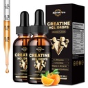 2 Pack Creatine HCL Liquid Drops for Men & Women, 1500mg Liquid Creatine Hydrochloride, High Absorption, 2 Fl Oz, Sugar-Free Orange Flavor