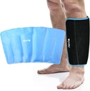 REVIX XL Shin Ice Pack Reusable Gel Cold Pack for Calf and Elbow Discomfort Relief, Leg Cold Therapy Compression Sleeve Refreezable, 360° Full Coverage