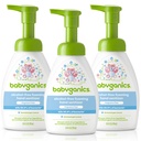 Babyganics Alcohol-Free Foaming Hand Sanitizer, Pump Bottle, Fragrance Free, 8.45 oz, 3 Pack