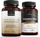 Premium Geranylgeraniol Plus Annatto Max DeltaGold – for Heart Health, Healthy Aging, Immune Support & Overall Wellness – Geranylgeraniol 60 Capsules – Annatto Max 60 Capsules