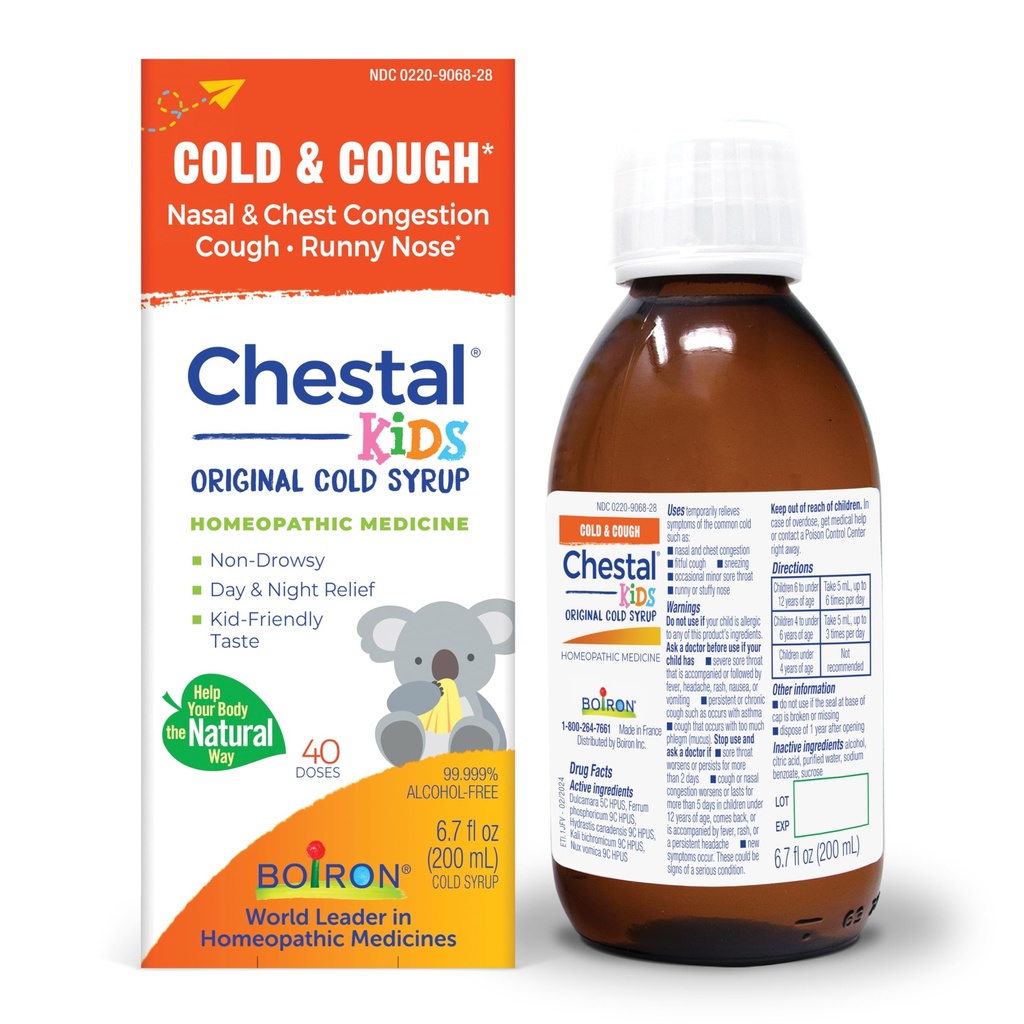 Boiron Chestal Children's Cold and Cough Syrup for Nasal and Chest ...