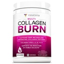 Hydrolyzed Collagen Powder for Weight Loss - Burn Ultimate Beauty Complex Multi Peptides Powder for Women with Types I II III V and X for Fat Burning Support Unflavored 30 Servings