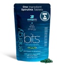 ENERGYBITS Organic Spirulina Tablets (1000 Algae Tablets) Natural Superfood for Energy, Fitness & Focus - 5g Protein, 1 Calorie, Sugar Free - Omega 3 - Spirulina Capsules - Gluten Free, Keto & Vegan