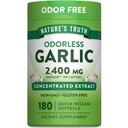 Nature's Truth Odorless Garlic Softgels | 180 Count | Non-GMO & Gluten Free Supplement