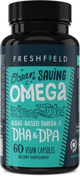 Ocean Saving Omega, Algae Omega 3, DHA Supplement, 2-Month Supply, Sustainably Sourced, Highest Levels of DHA per Capsule (440 mg), w/DPA