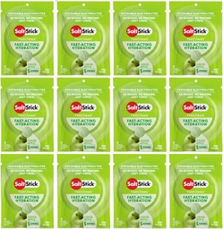 SaltStick Electrolyte FastChews - 120 Count Green Apple Flavor - Electrolyte Tablets for Hydration, Salt Tabs - 10 Count (Pack of 12)