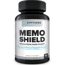 MemoShield Brain Health Supplement – Advanced Memory Support with Lion's Mane, Bacopa Monnieri, and Ginkgo Biloba – Cognitive Function and Brain Health Formula – 60 Capsules