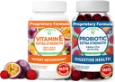 Lunakai Vitamin E and Probiotic Gummies Bundle - 3000 mcg Gummies for Adults Energy Support - with 5 Billion CFUs Per Serving for Digestive Health - Non-GMO, All Natural