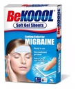 Be Koool Cooling Relief for Migraine, Soft Gel Sheets, 4 Sheets (Pack of 4)