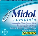Midol Menstrl Glcap Size 24s Midol Maximum Strength Menstrual Complete Pain Relief