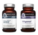 Quality of Life Kinoko Platinum AHCC 750 mg and Oligonol Lychee Extract - for Immune Support, Healthy Aging