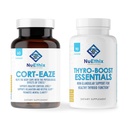 NuEthix Formulations Cortisol and Thyroid Support Supplement Bundle: Cort-Eaze Cortisol-Control Supplement, 60 Capsules, 30 Servings and Thyro-Boost Essentials, 90 Capsules