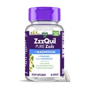 ZzzQuil Pure Zzzs, +Magnesium Capsules, L-Theanine and Magnesium, Sleep Aid, 4-in-1 Magnesium: Citrate, Bisglycinate, Oxide, and Carbonate, Sleep Aids for Adults, 90 Sleep Capsules