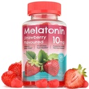 Melatonin Gummies - 10 mg Dietary Supplement - Strawberry Flavored - 120 Vegan Gummies - by NextGenU