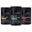 Sports Research® Antioxidant Support Pack - Oil of Oregano 9500mg + Vitamin D3 K2 5000iu + Triple Strength Astaxanthin