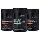 Sports Research® Antioxidant Support Pack - Oil of Oregano 9500mg + Triple Strength Astaxanthin 12mg + Liposomal Vitamin C Supplement 1000 mg