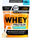 TGS Nutrition Whey Protein Powder Unflavored, Unsweetened - No Artificial Ingredients for Men & Women - 2lb Soy-Free, No Gluten, Keto Friendly - Post Workout Muscle Recovery
