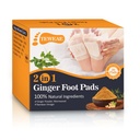 TEWEAE Ginger Foot Pads, 2 in 1 Design Premium Natural Bamboo Vinegar Foot Care Pad for Stress & Fatigue Relief, Foot Patches for Better Sleep, Feel Better,Wormwood Scent-30 Count