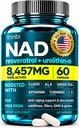 Thinbi Liposomal NAD+ Supplement with Resveratrol & CoQ10, 60 Count