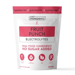 Fruit Punch Electrolytes-30 Serving Hydration Drink Mix with Coconut Water, Sea Salt, and Trace Minerals - Supports Hydration, Recovery, and Electrolyte Balance*