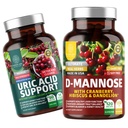 Number One Nutrition N1N Premium D-Mannose with Cranberry & Hibiscus [1350mg], 120 Capsules, and Uric Acid Support with 14 Potent Herbs, 60 Capsules, 2 Pack Bundle