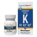 Superior Source Advanced Triple K - Bone Health & Strength Support Supplement - Immunity Support Formula with Vitamins K1 & K2 - Vitamin Aids Calcium Absorption - 30 Instant Dissolve Tablets