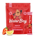 Waterboy Daily Hydration | 1,570mg Electrolyte Powder Packets | No Sugar, All Natural, Gluten Free, Zero Calories | 15 Drink Stick Mixes (Strawberry Lemonade)