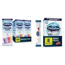 Pedialyte Hydration Bundle - 64-Count Electrolyte Freezer Pops Variety Pack (Grape, Blue Raspberry, Cherry, Orange) & Berry Frost Electrolyte Drink Mix Powder Packets, 8 Count