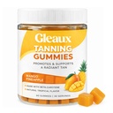 Gleaux Tanning Gummies, Tanning Gummies for Women, Sunless Radiance Support with Beta Carotene, Astaxanthin & Lycopene, for Skin Health & Complexion Support, Mango Pineapple Flavor, 60 Gummies