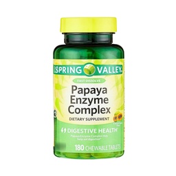 Papaya Enzyme Complex Chewable – 180 Tablets, Papaya Digestive Enzymes Chewable, Papaya Pills for Digestion, Vegetarian Formula, Gluten Free, Papain and Bromelain Enzyme (Pack of 1)
