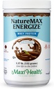 NatureMax EnergizeTM Whey Protein Powder- Energy Support Meal Replacement - 20g Protein Per Serving - Natural Chocolate Flavor - Kosher Dairy Vitamin - 1.17lb